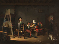 KS 033
<br/>
Het huishouden van Jan Steen
<br/>
<em>Hari, Johannes (I) (1772-1849)</em>